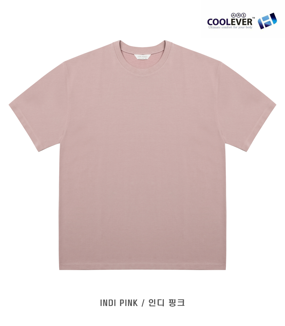 반팔 티셔츠 베이비핑크 색상 이미지-S1L40