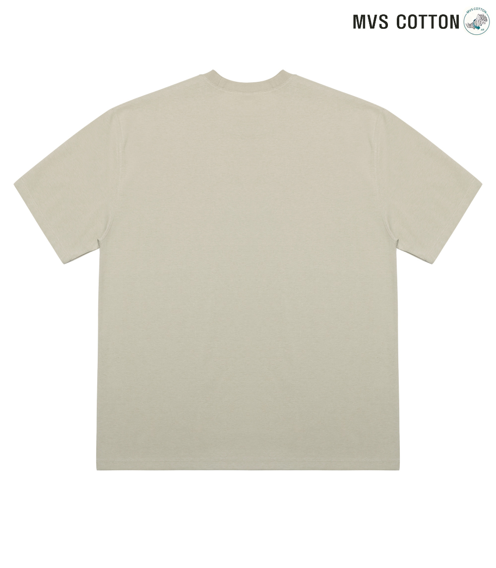 반팔 티셔츠 크림 색상 이미지-S1L29