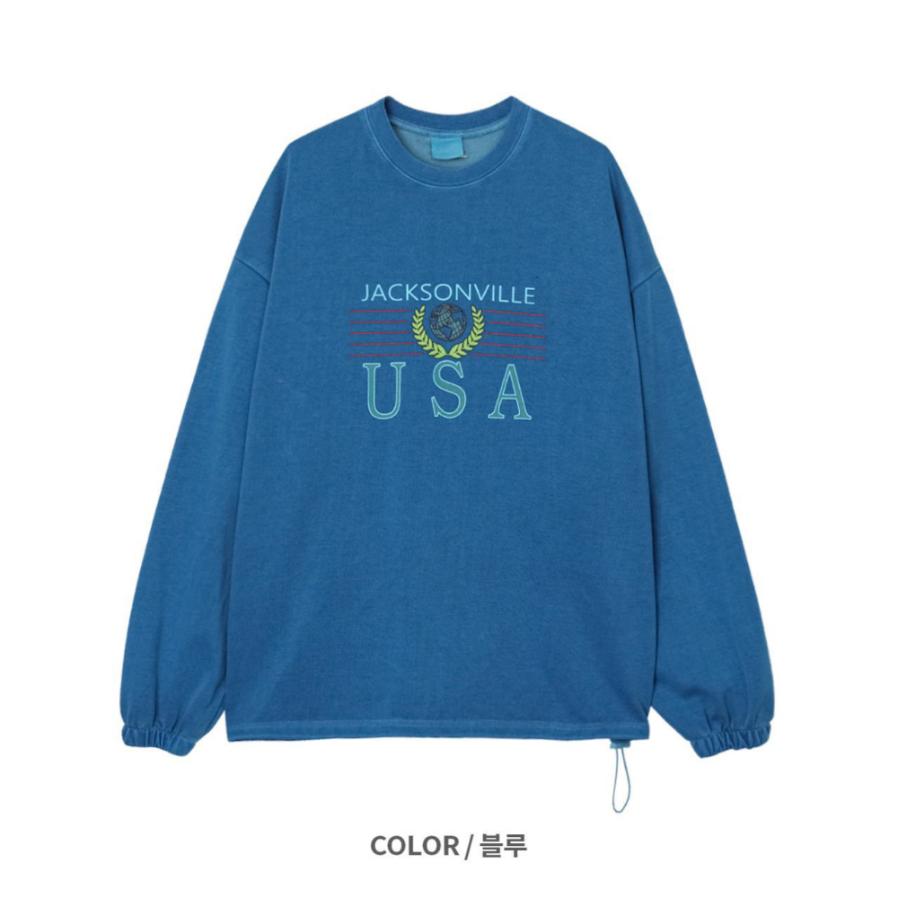 긴팔 티셔츠 네이비블루 색상 이미지-S1L33
