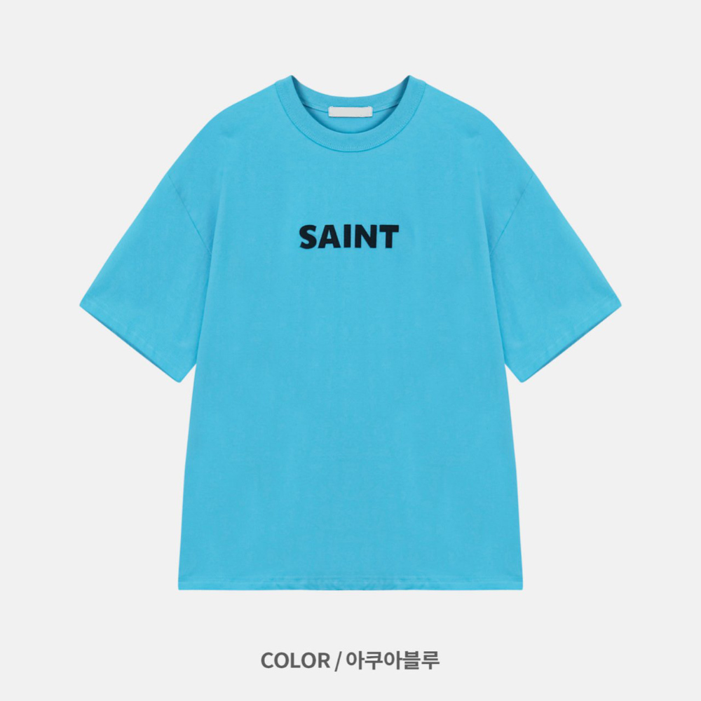 반팔 티셔츠 스카이블루 색상 이미지-S1L33