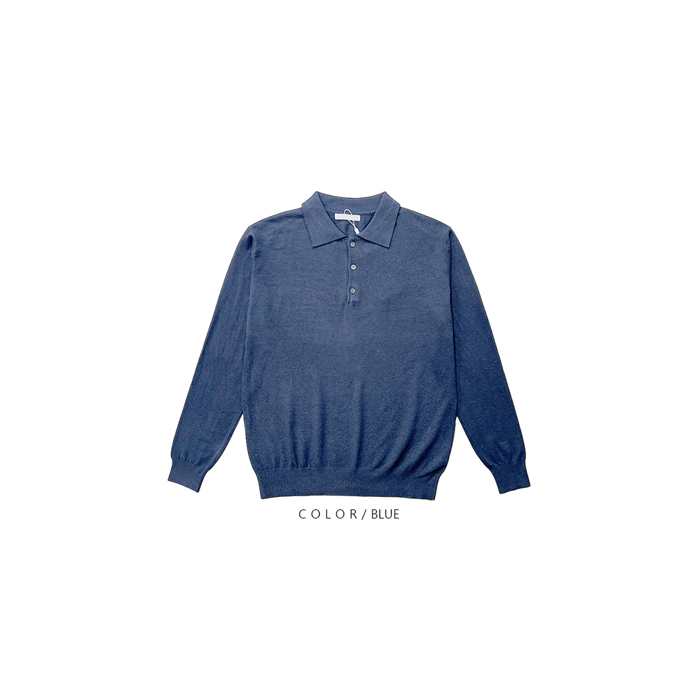 긴팔 티셔츠 네이비블루 색상 이미지-S1L34