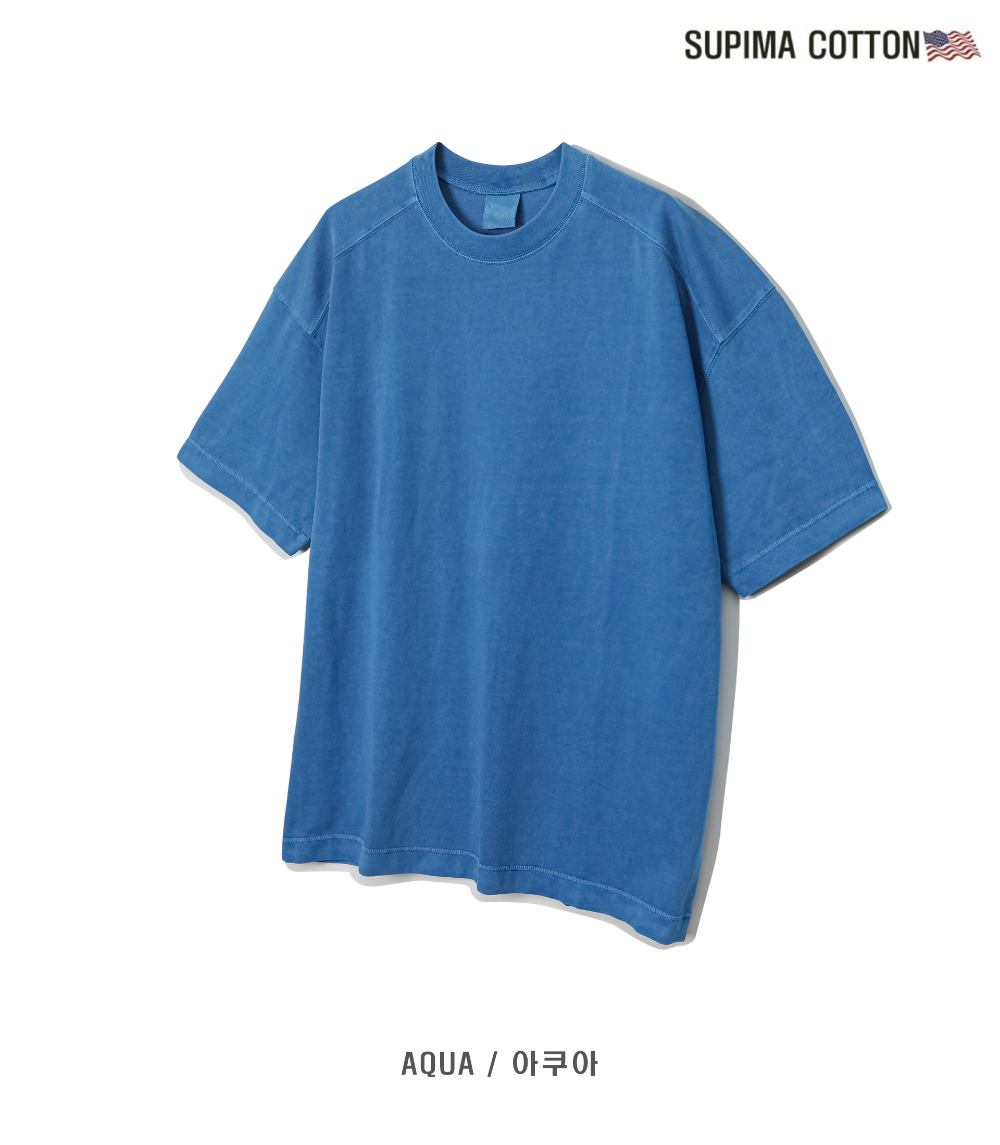 반팔 티셔츠 블루 색상 이미지-S2L17