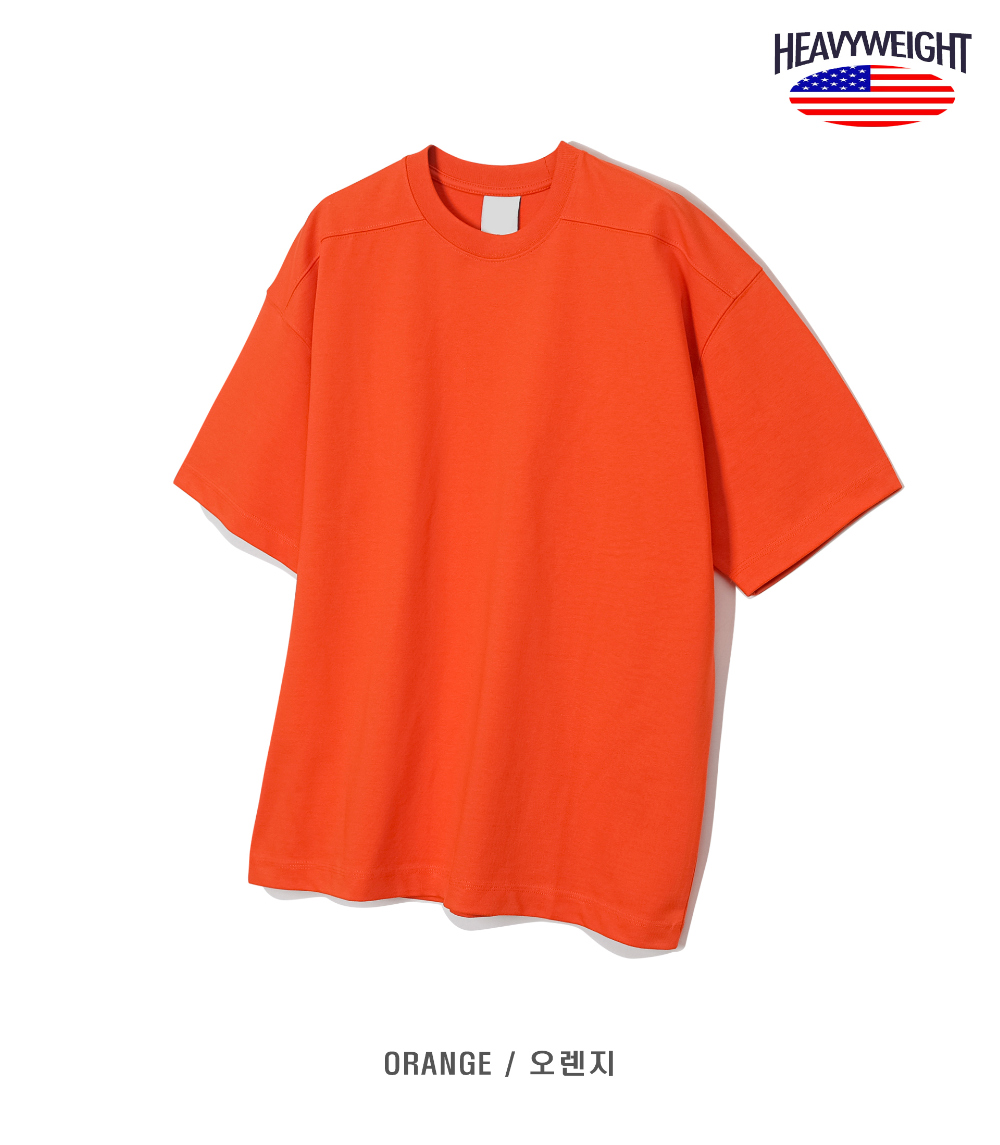반팔 티셔츠 오렌지 색상 이미지-S1L102