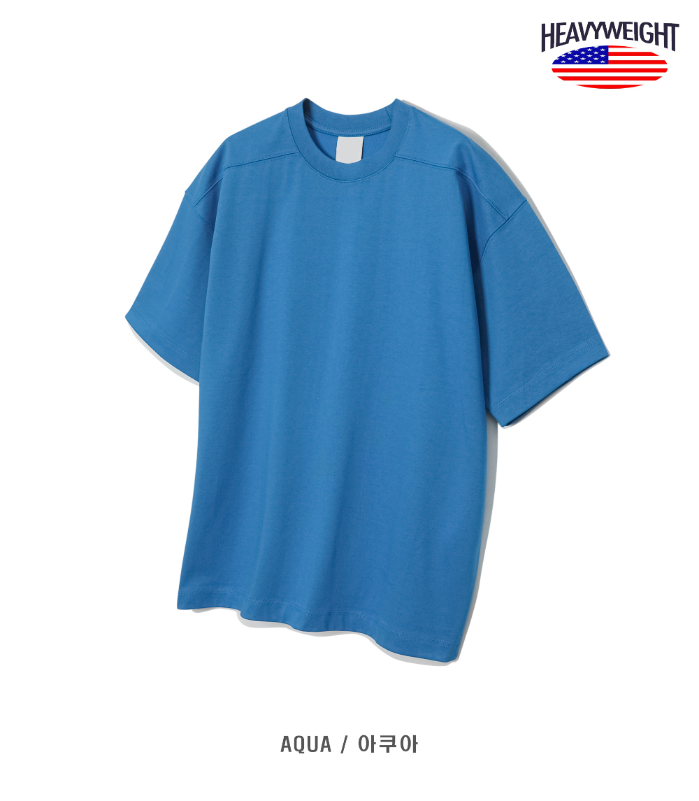 반팔 티셔츠 스카이블루 색상 이미지-S1L101