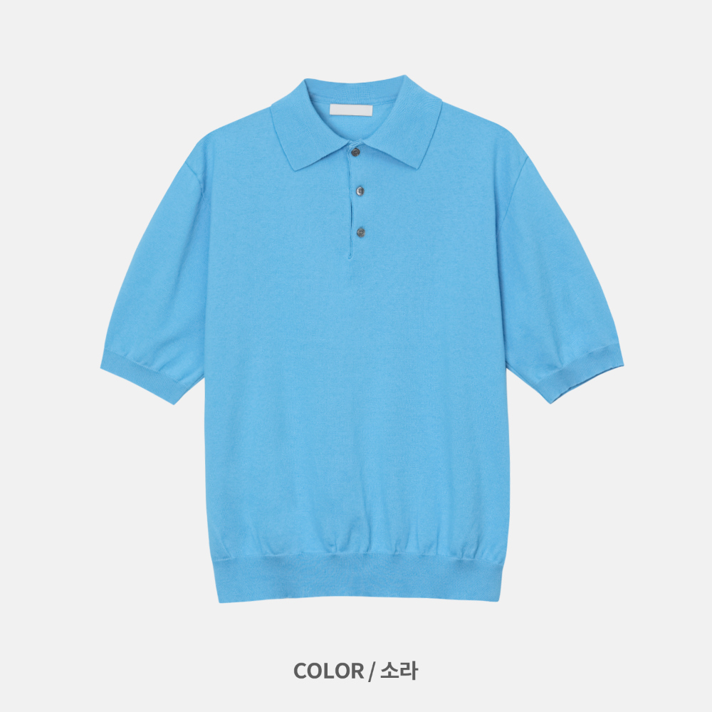 반팔 티셔츠 스카이블루 색상 이미지-S1L32